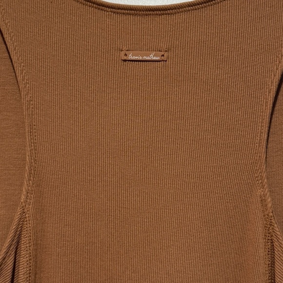 NWT Travis Mathew Hadley Wood Sleeveless Rib Midi Dress Bronze Casual Staple - Picture 10 of 13